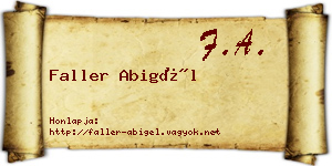 Faller Abigél névjegykártya